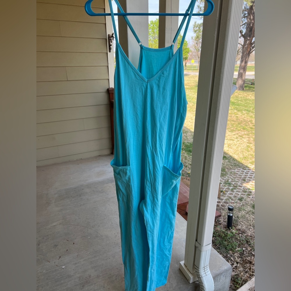 Blue comfy jumpsuit